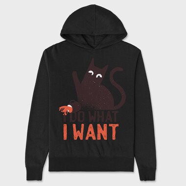 I Do What I Want Cat, Unisex Men's Hoodie
