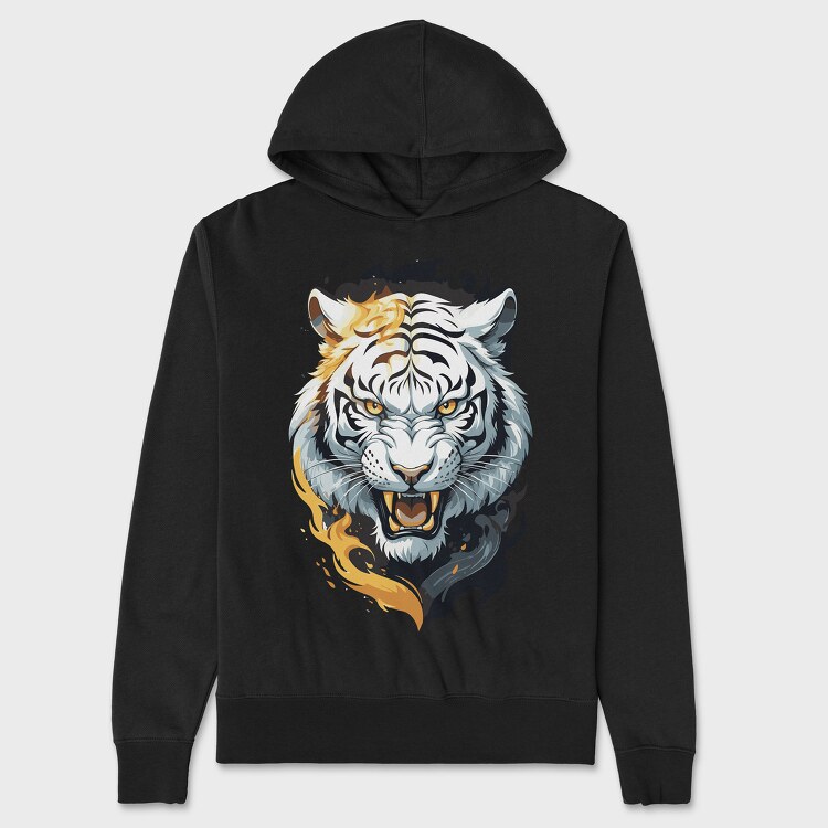Tiger Fire, Unisex Men's Hoodie
