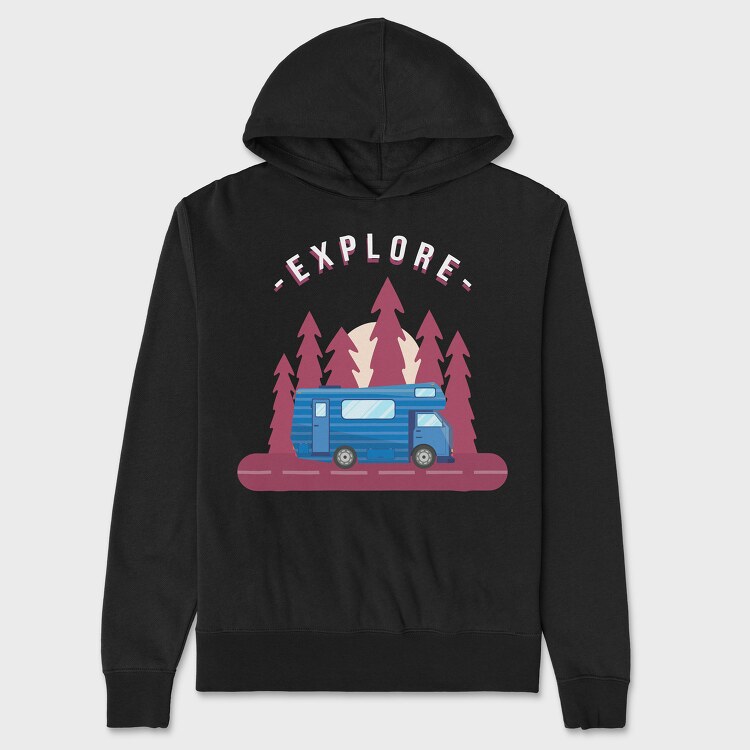 Explore Camper, Унисекс Мъжко Суичър