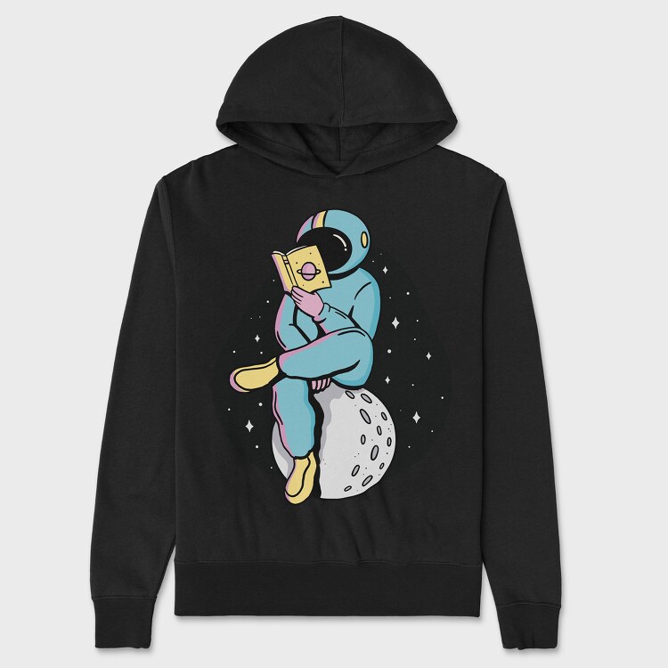 Astronaut Reading moon, Унисекс Мъжко Суичър