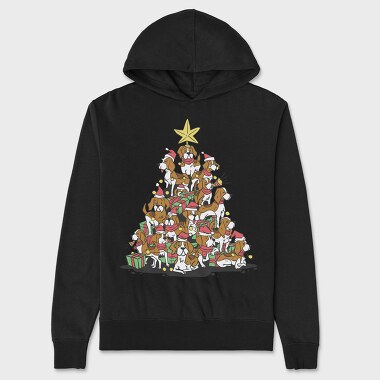 Christmas Tree Beagle, Unisex Men's Hoodie