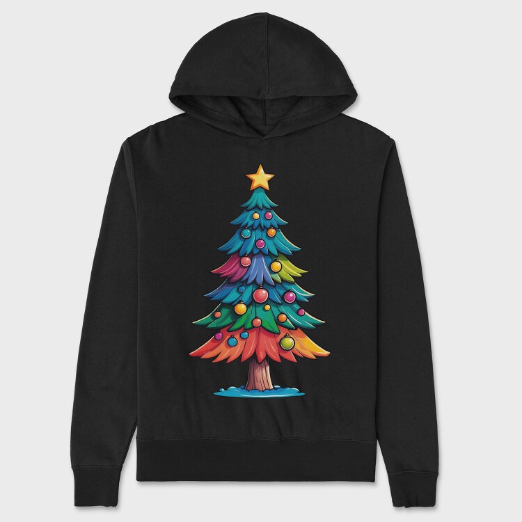 Christmas Tree Color, Unisex Men's Hoodie