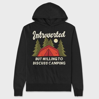 Introvert Camping, Unisex Men's Hoodie