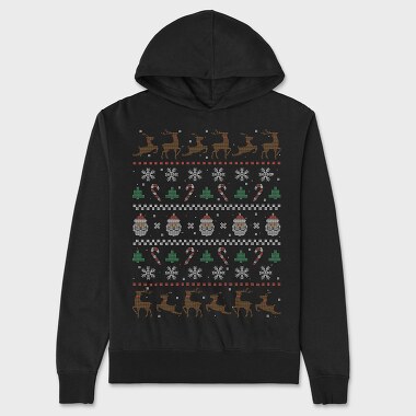 Christmas Ugly Sweater, Unisex Men's Hoodie