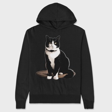 Tuxedo Cat, Unisex Men's Hoodie