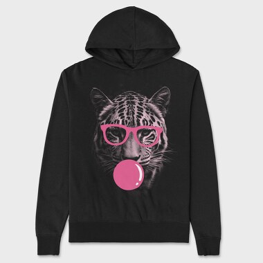 Jaguar Bubblegum Monochrome, Unisex Men's Hoodie