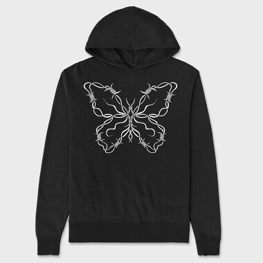 Унисекс Мъжко Суичър, Barbered Wire Butterfly