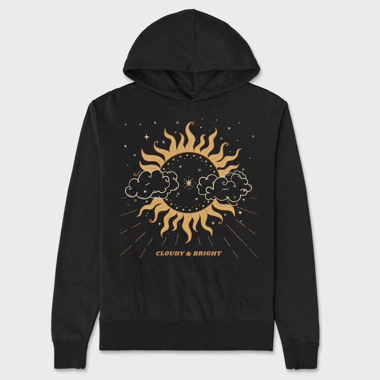 Cloudy and Bright, Unisex Men's Hoodie