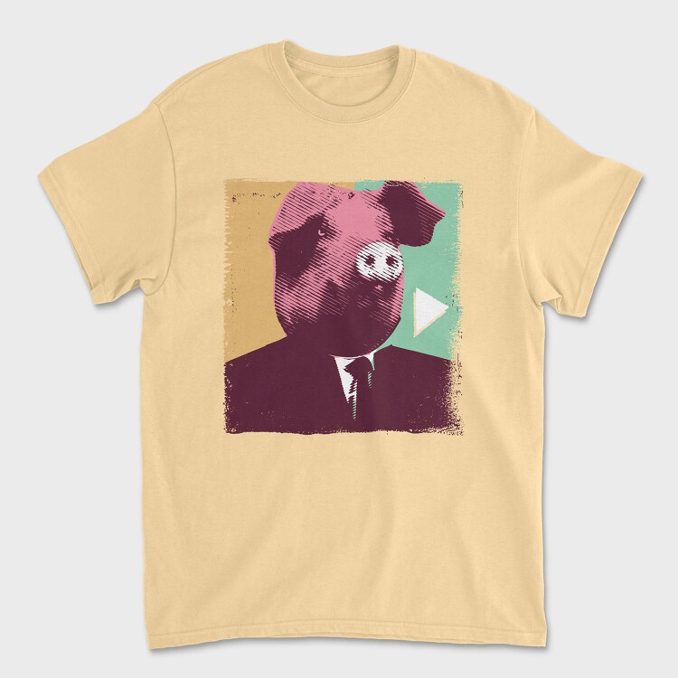 Pig Head, Unisex Men's T-Shirt