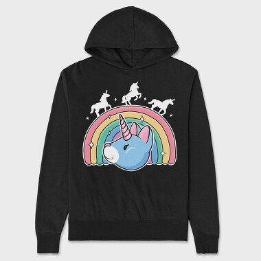 Unicorn Cat Rainbow, Унисекс Мъжко Суичър