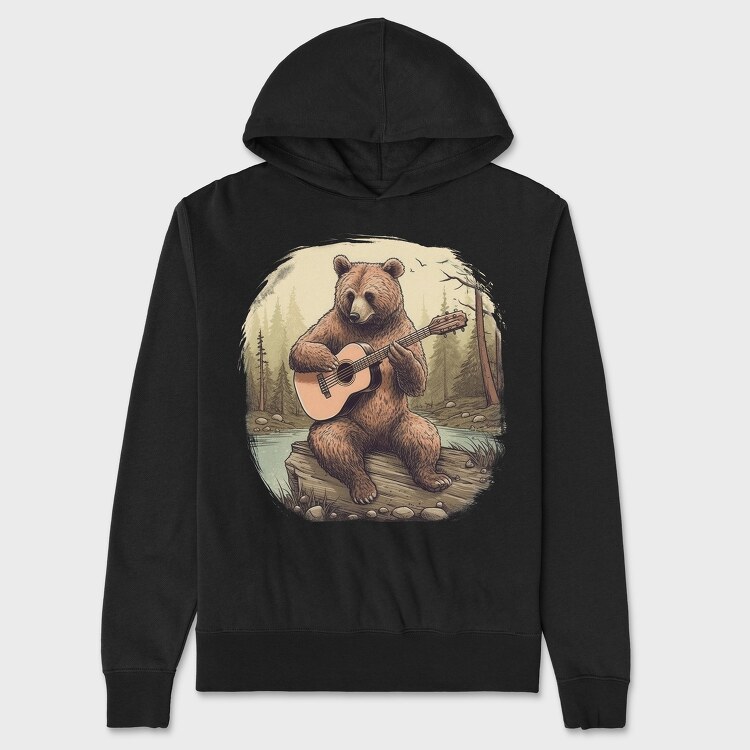 Bear Guitar Cottagecore, Унисекс Мъжко Суичър