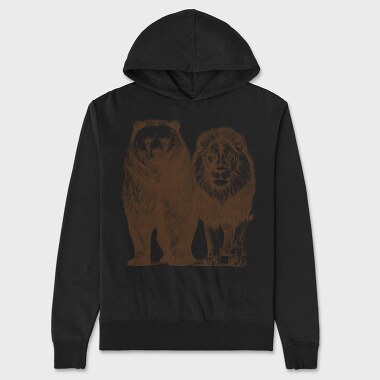Bear Lion, Unisex Men's Hoodie