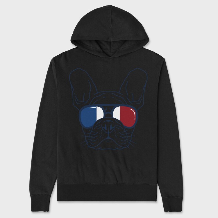 Frenchie Dog, Unisex Men's Hoodie