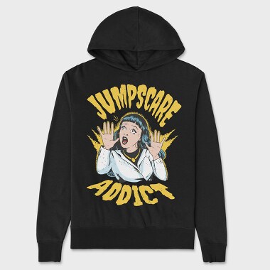 Jumpscare Addict, Unisex Men's Hoodie