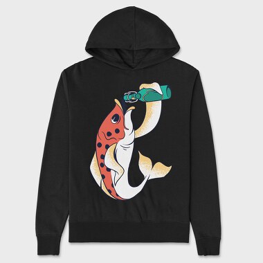 Beer Fish, Unisex Men's Hoodie