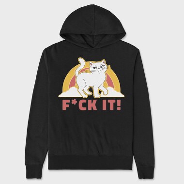 Fuck It Cat, Unisex Men's Hoodie