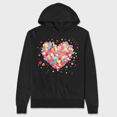 Confetti Heart, Unisex Men's Hoodie