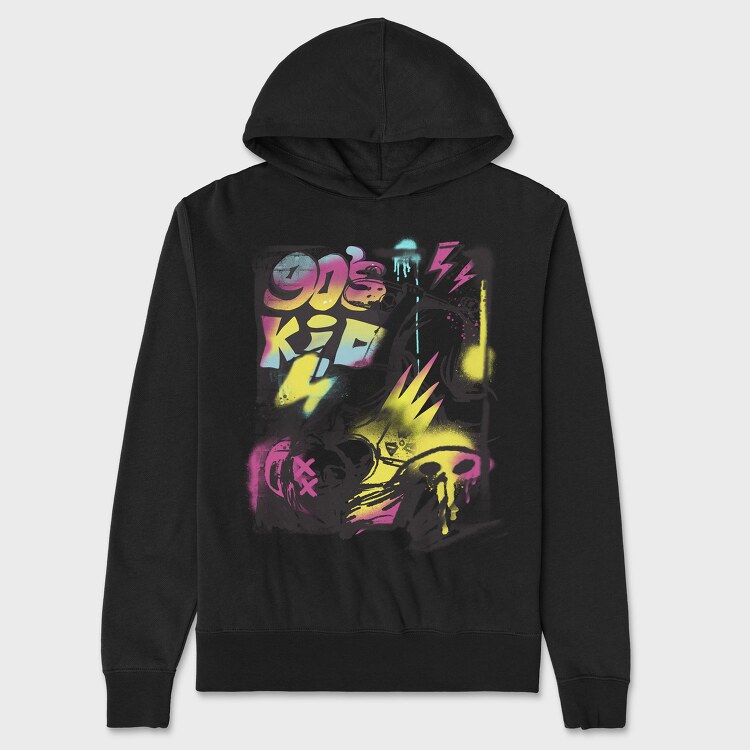 Kid Skate Graffiti, Unisex Men's Hoodie