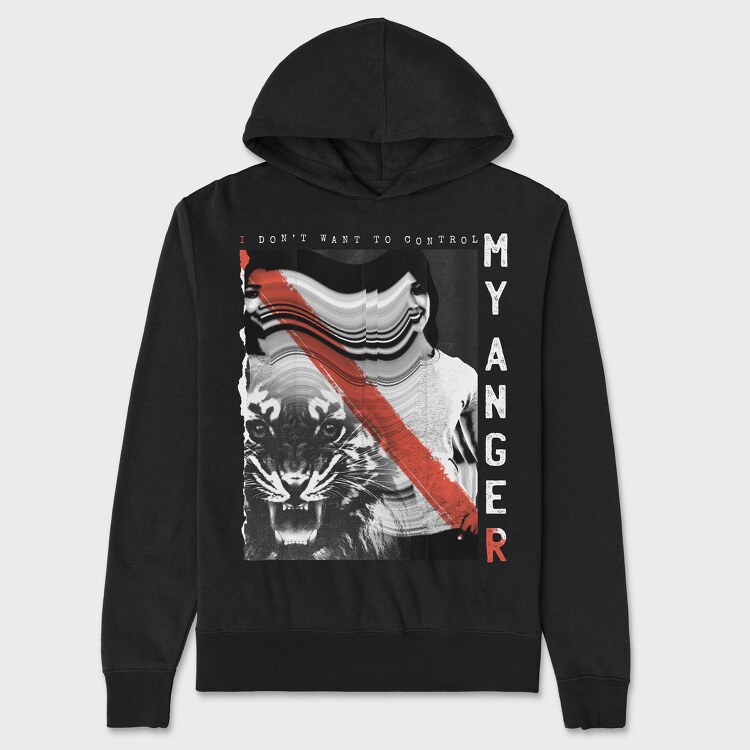 Control My Anger, Unisex Men's Hoodie