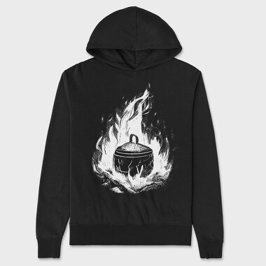 Cooking Pot Campfire, Unisex Men's Hoodie