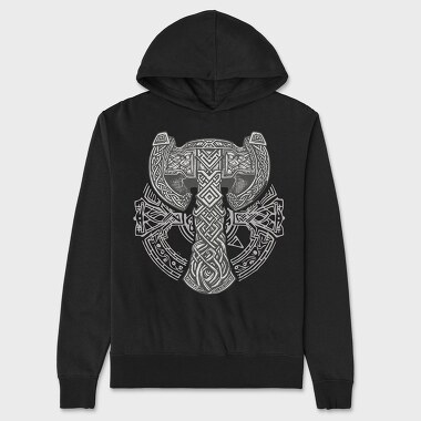 Viking Hammer Runes, Unisex Men's Hoodie