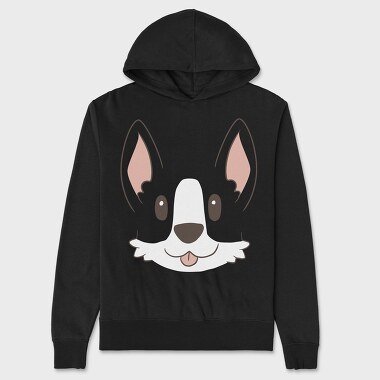 Corgi Face, Unisex Men's Hoodie