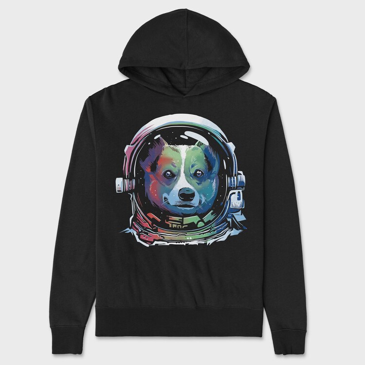 Corgi Space Rainbow, Unisex Men's Hoodie