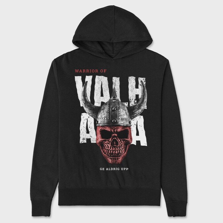 Viking Skull Valhalla, Unisex Men's Hoodie