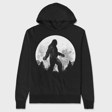 Big Foot Moon Monochrome, Unisex Men's Hoodie