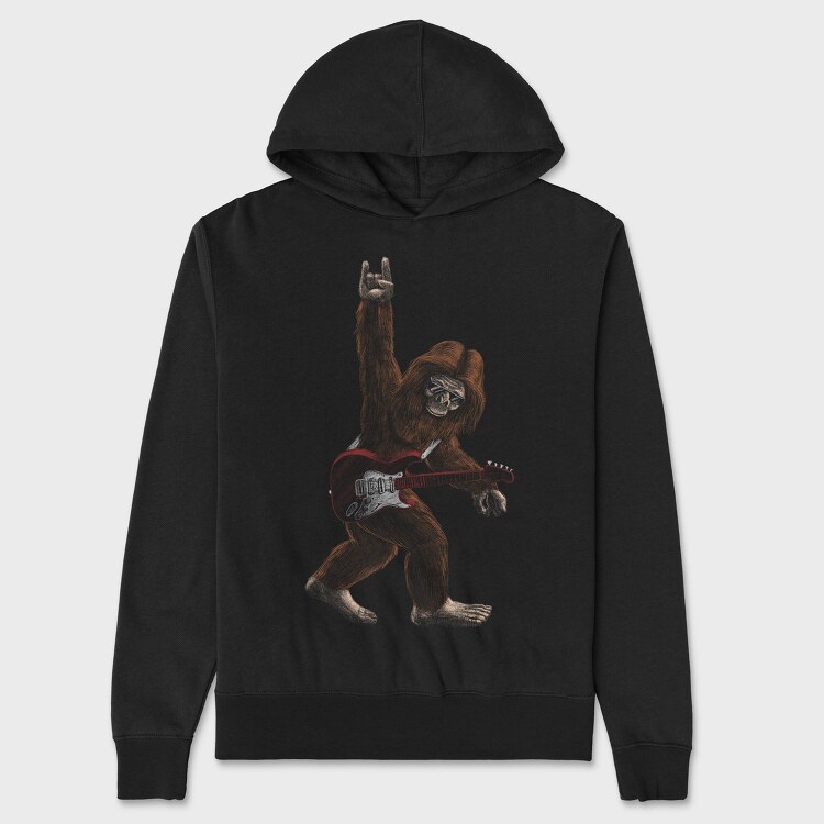 Bigfoot Electric Guitar, Unisex Men's Hoodie