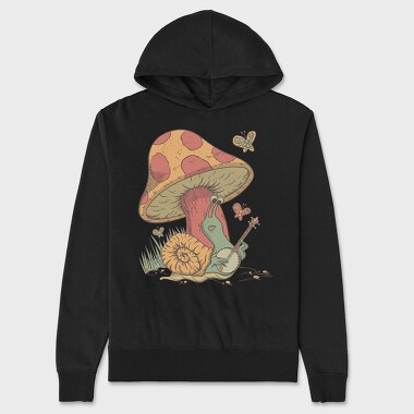 Cottagecore Snail, Unisex Men's Hoodie