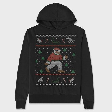 Bigfoot Ugly Sweater, Unisex Men's Hoodie