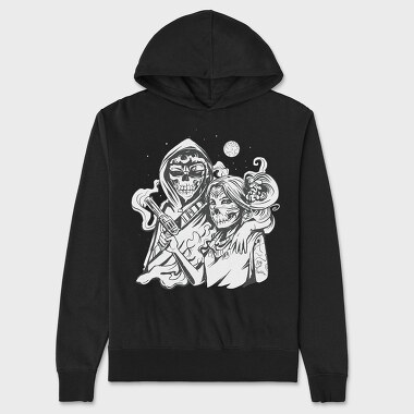 Couple Skeleton Costume, Unisex Men's Hoodie