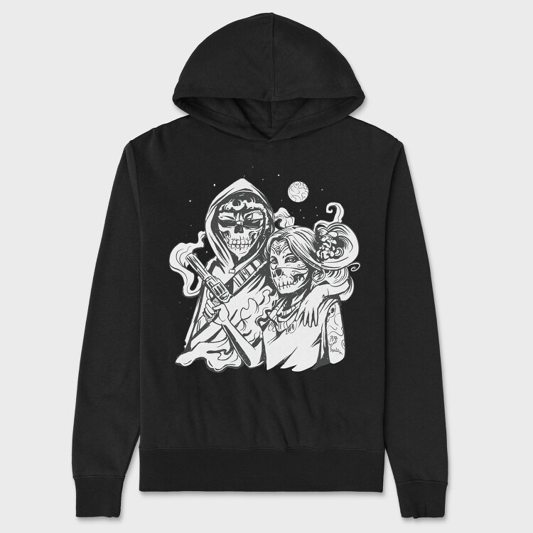 Couple Skeleton Costume, Unisex Men's Hoodie