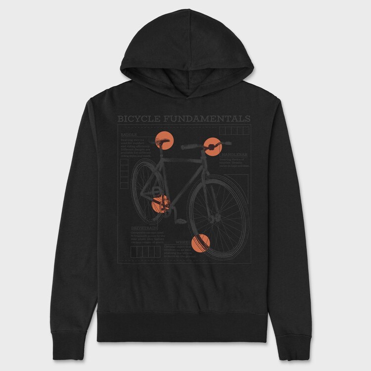 Bike Fundamentals, Unisex Men's Hoodie