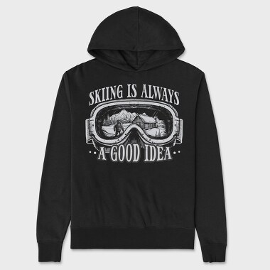 Ski Goggles Mountains, Unisex Men's Hoodie