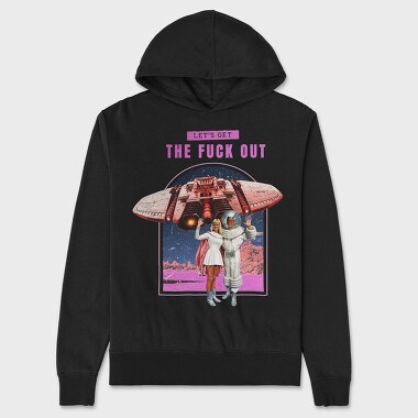 Vintage Get Out, Unisex Men's Hoodie
