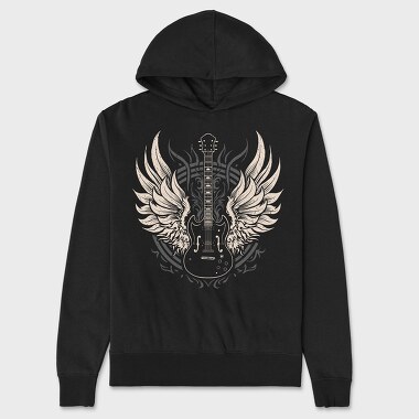 Vintage Gitar Rock, Unisex Men's Hoodie