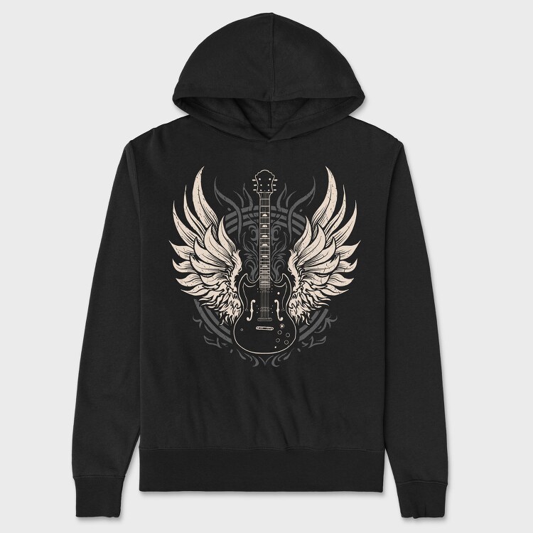 Vintage Gitar Rock, Unisex Men's Hoodie
