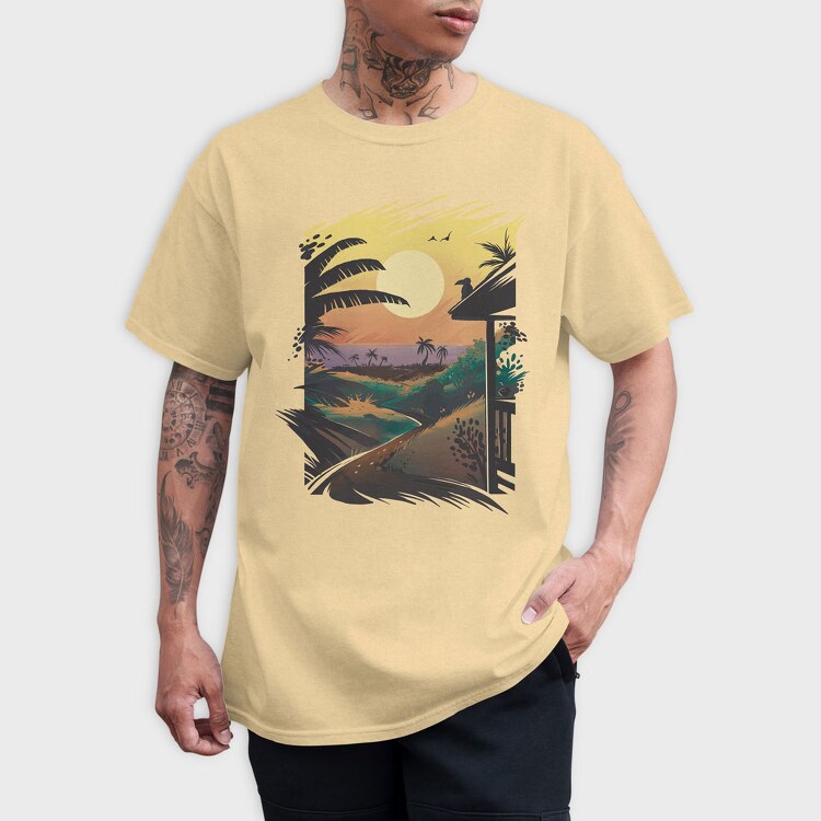 Skull Drinking Beer, Унисекс Мъжка Тениска