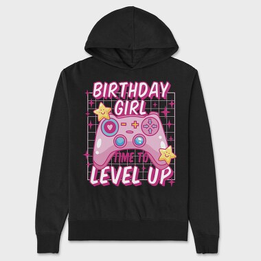 Birthday Girl Level Up, Unisex Men's Hoodie