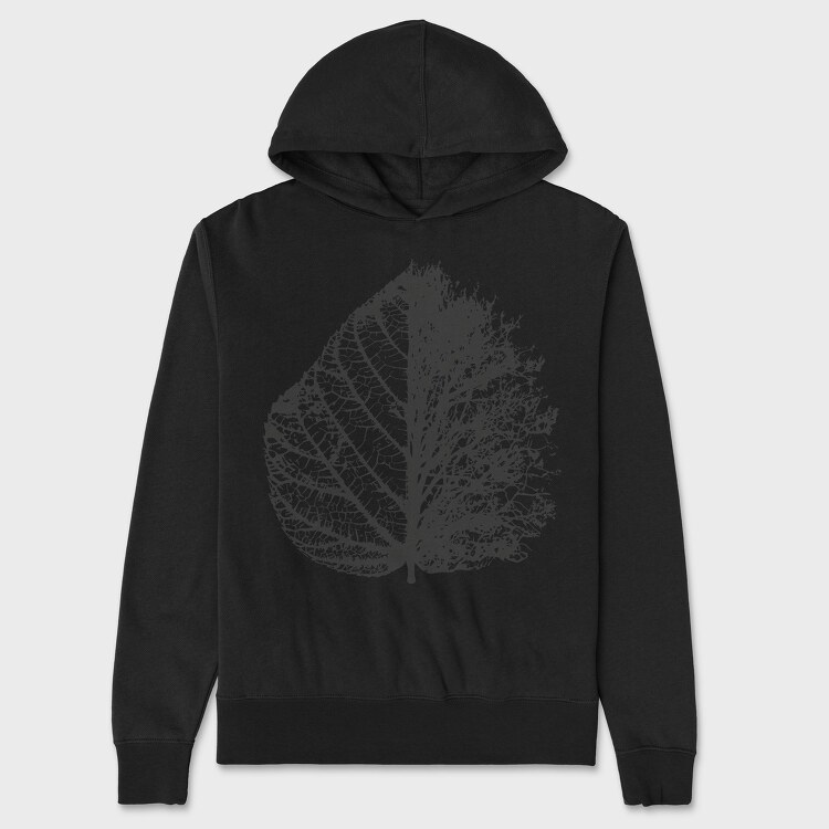 Leave Skeleton and Bare Tree, Unisex Men's Hoodie