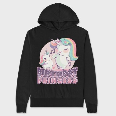 Birthday Princess Unicorns, Unisex Men's Hoodie