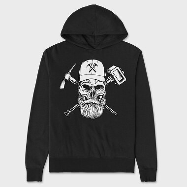 Skull Hammer, Unisex Men's Hoodie
