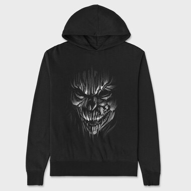 Creepy Monochrome Skeleton, Unisex Men's Hoodie