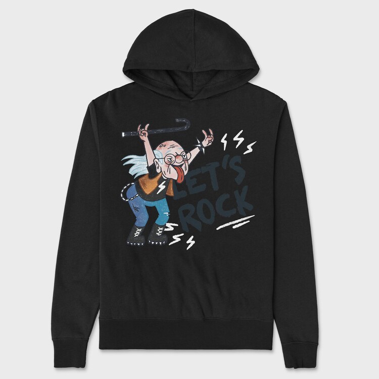 Lets Rock Grandpa, Unisex Men's Hoodie