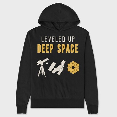 Leveled Up Telescopes, Unisex Men's Hoodie