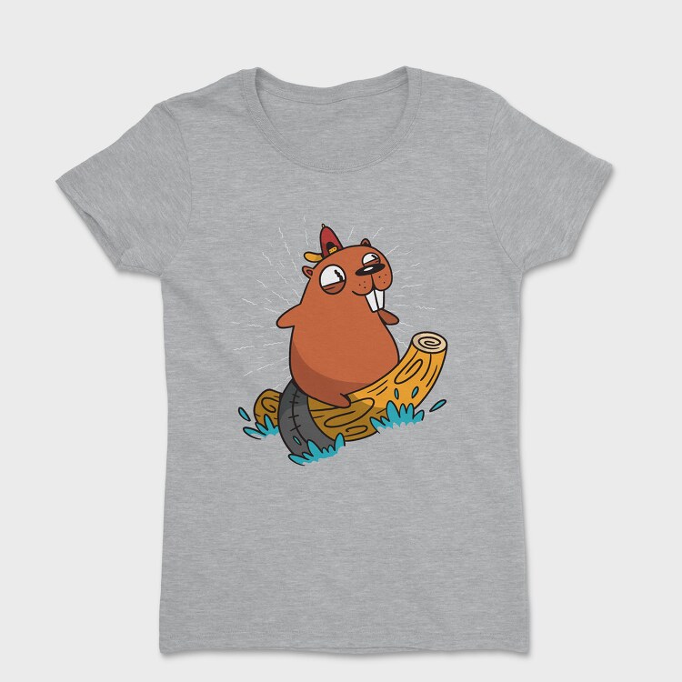 Surfing Beaver, Women's T-Shirt