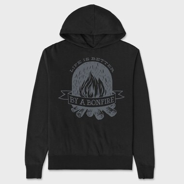 Life Is Better by a Bonfire, Unisex Men's Hoodie