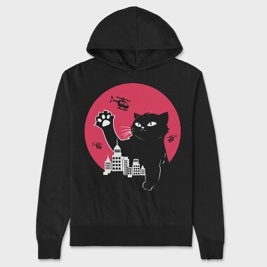 Cute Catzilla, Unisex Men's Hoodie
